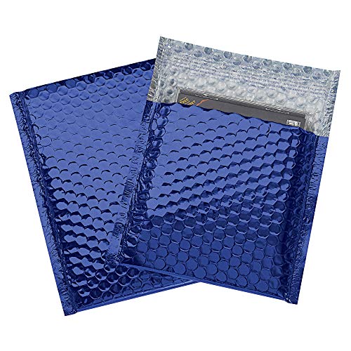 Top Pack Supply Glamour Bubble Mailers, 7 x 6 3/4, plava,