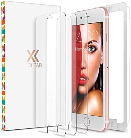 Xclear 3-Paket kaljenog stakla zaštitnik ekrana kompatibilan za iPhone 8 Plus, iPhone 7 Plus, Case Friendly stakleni Film Sa lako