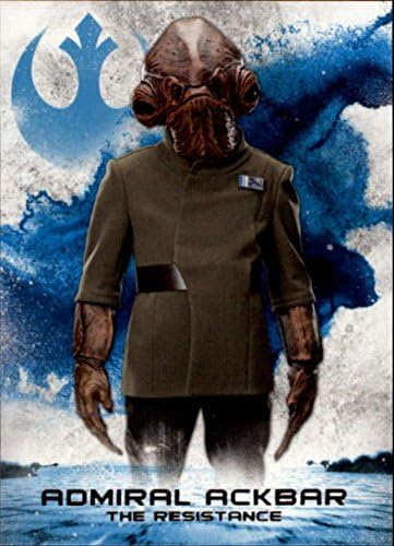 2018 TOPPS Star Wars Posljednji Jedi serija 2 Vođe otpora # RS-5 Admiral Ackbar Kolekcionarni filmski trgovinski automobil