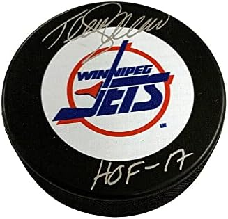 Teemu Selanne potpisao WInnipeg Jets Puck-HOF 17 natpis-autogram NHL Paks