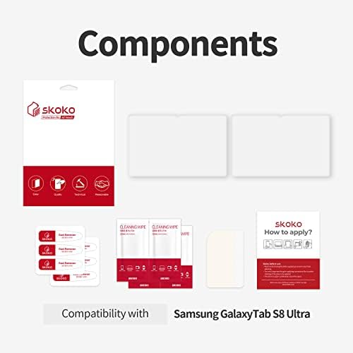 skoko [2 paketa meki papir zaštitnik ekrana kompatibilan sa Galaxy Tab S8 Ultra, mat teksturom, Preamiun PET, za pisanje/crtanje,