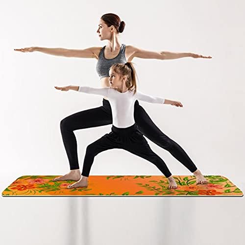 Podloga za fitnes za biljke u prirodi podstava za fitnes visoke gustine savršena za jogu, 72 inča 6 mm podebljana fitnes vježba sa trakom za jogu