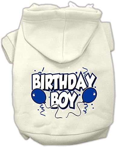 Mirage PET proizvodi 12 Birthday Boy ecret Print Hoodie, srednje, baby blue