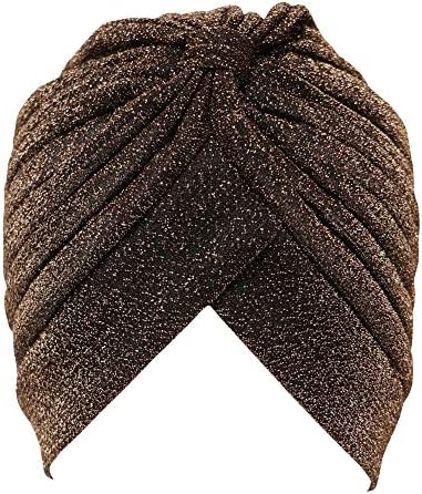 GETACOTA plisirani Glitter Turban za žene rastezljivi šešir kapica Headwrap Twist elastični Slip na poklopcu headwear Accessories