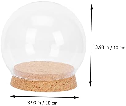 FAVOMOTO 8 kom Cork Glass Cover Cake display Stand Clear Dome Cloche Display Stands Creative Glass Dome Glass Cover Glass Decor Cover