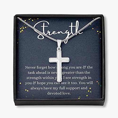 Nakit za karticu poruke, ručno rađena ogrlica - personalizirana ogrlica za poklon, nadahnuća snaga, nakit preživjelog, ogrlica za