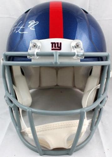 Michael Strahan Lawrence Taylor Potpisao Divovi F / S Brzina Auth. Helmet - BAW Holo-autograme NFL Helmets