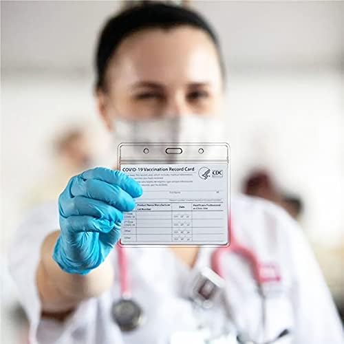 5 pakovanja-standardni zaštitnik CDC kartice za vakcinaciju 4 x 3 inča držač kartice za snimanje vakcinalnih kartica imunizacije -