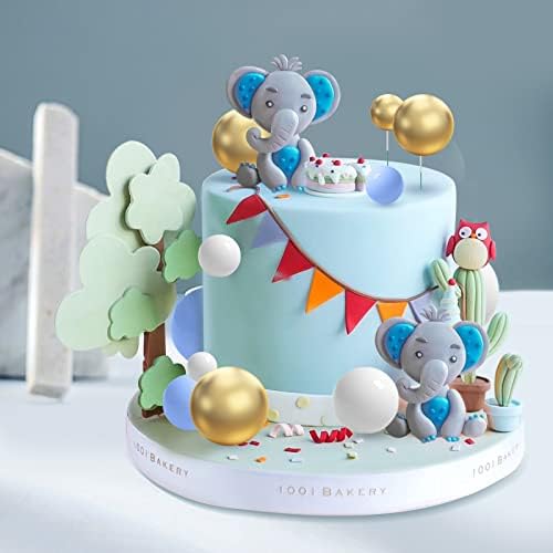 Elephant Cake Topper Baby Shower dekoracije za dječake Ball Cake Topper za Baby Shower rođendanske potrepštine dekoracije