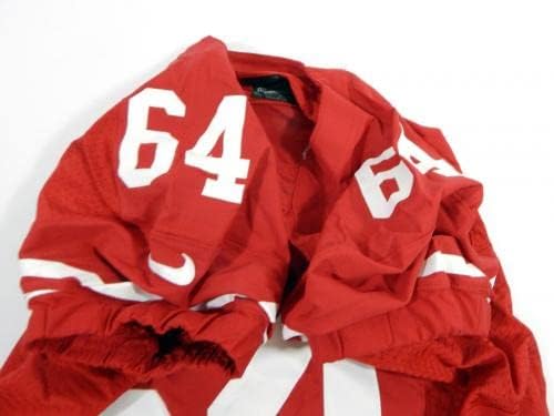 2012 San Francisco 49ers # 64 Igra izdana Crveni dres 46 DP34816 - Neintred NFL igra rabljeni dresovi