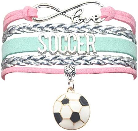 Hcchanshi Soccer narukvica nakit - Infinity Love slatka fudbalska lopta Charm narukvica Soccer pokloni za žene, djevojčice, muškarce,