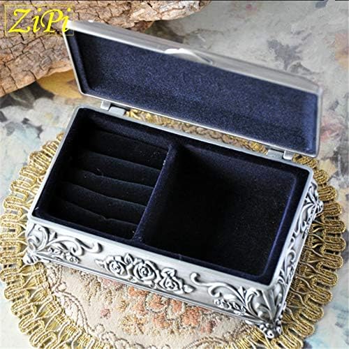 Anncus Zipi Retro Korean Stil Slatka princeza Nakit za nakit Rose Metalni dodaci Kutija za odlaganje kutija za odlaganje kućišta