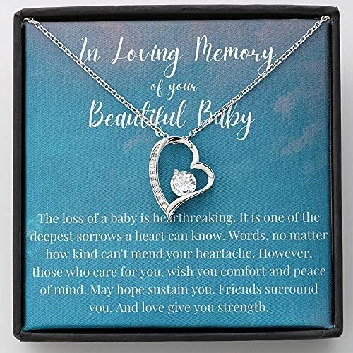 Personalizirani poklon - srce, poklon za bebe, pokloni za gubitak od novorođenčadi, gubitak ogrlice za bebe, pobačajsku ogrlicu, gubitak