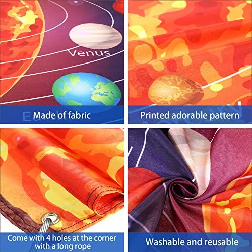 Dekoracije za zabave u Sunčevom sistemu, izuzetno velika tkanina planete Sunčevog sistema Poster za obrazovne potrepštine za zabave