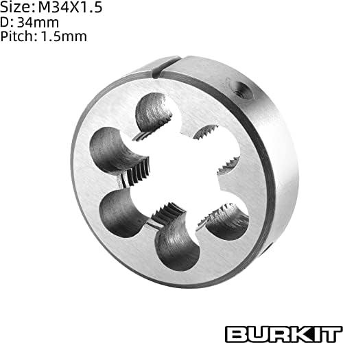 Burkit Metric M34 x 1.5 Rook Die, M34 x 1.5 Navoj mašini Die Desna ruka