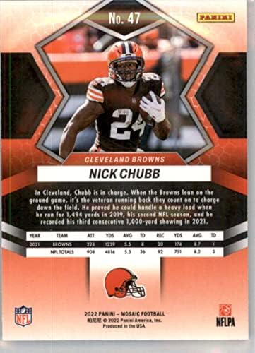 2022 Panini mozaik 47 Nick Chubb Cleveland Browns NFL fudbalska trgovačka kartica