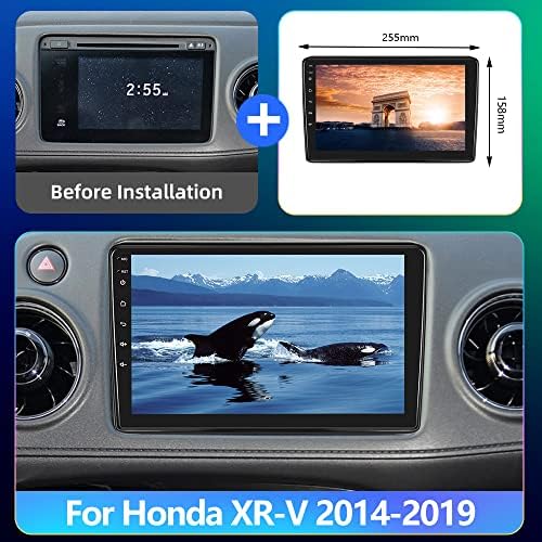 UNITOPSCI Android Auto Stereo Radio za Honda Vezel XR-V 2014 2015 2017 2018 2019 Glavna jedinica 10.1 dodirni ekran Bluetooth u Dash Auto GPS navigacijsko ogledalo Link FM WiFi USB SWC + rezervna kamera