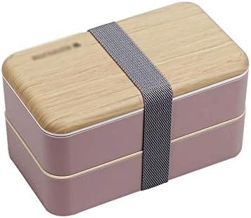 Wssbk kutija za ručak bilješke - nepropusne kutije za ručak - bambus Crna