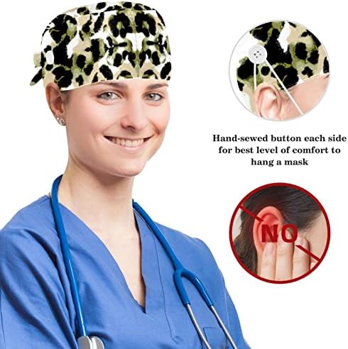 Yoyoamoy Polka Dot krug Radna kapa s dukserom i tipkom hirurški pročišćavanje kose