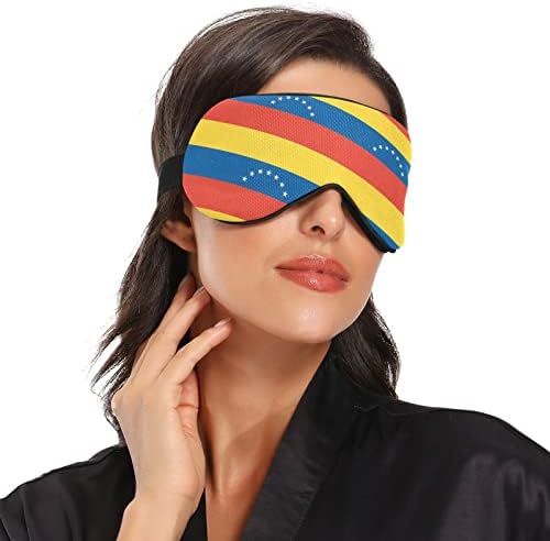 Unisex Sleep maska ​​za oči Venezuela-Zastava-zastava Noćna maska ​​za spavanje Spavaće zaslon za spavanje očiju