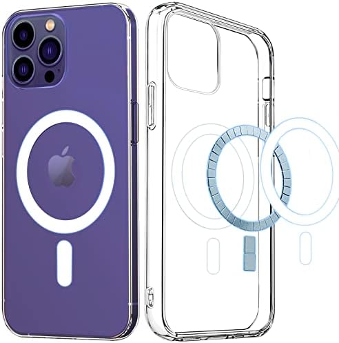 SONVicty Life Magnetic Clear Case za iPhone 14 Pro [ne žuti] [Zaštita od padajuće razrede] Staklo otporan na udarce 14 Pro Slim poklopac