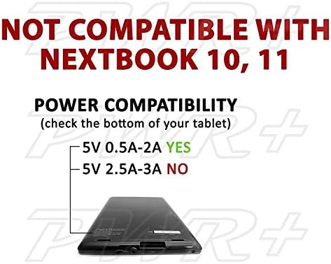 PWR ul na popisu dodatni dugi 6,5 ft AC adapter Rapid 2A punjač za RCA Viking Pro 10.1, 7 9 Cambio W101 V2, maven pro, Galileo Pro; Nextbook Premium 7 8 9; Zeki; Proscan; Neutab tablet PC LA-520 LA-520W