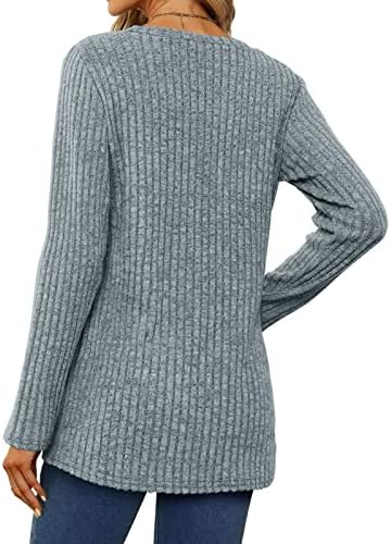 Ženski Casual Dugi Rukav Tunika Gornji Hem Comfort Top Knit Tee Ženska Majica Bluza