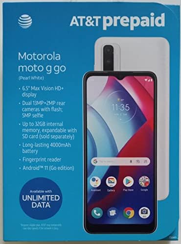 Motorola AT & T XT2163-7 Moto G GO 4G 32GB 6.5 Prepaid telefon pametnog telefona - nosač zaključan na AT & T