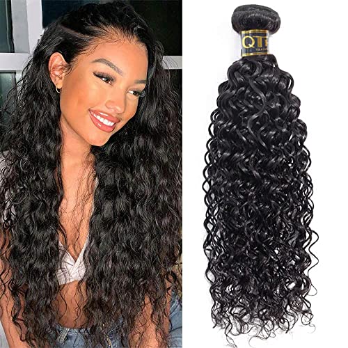 QTHAIR 10a Brazilski vodeni talas Human Hair Bundle 1 Bundle 100g 18inch Water Wave Hair Extensions Curly Wave snopovi 1b color