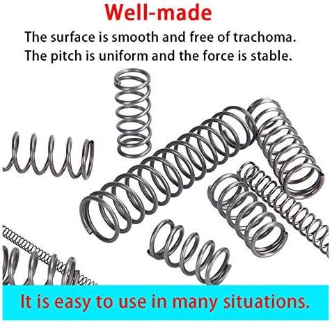 Kompresijska proljeća Adioli Spring Spring Spring Proljetni izdanje Proljeće Povratak Proljetni tlak Proljetni žica 0,7 mm, vanjski