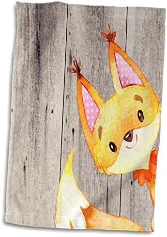3Droza Woodland-Friends FOX životinjski šumski ilustracija Smiješni akvarel - ručnici