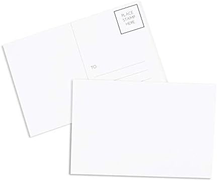 Početna prednost 50 Pack prazna obična Bijela 4x6 razglednice sa Mailing strane