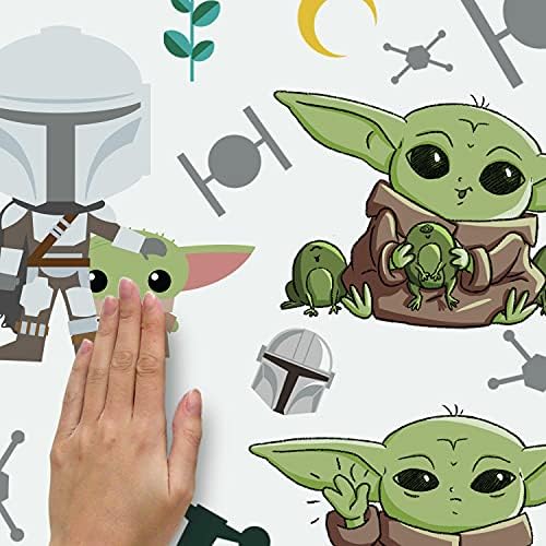 Cimerice RMK4805SCS Baby Yoda Grogu Ilustrirani naljepnice za ljuštenje i stick naljepnica 12 x 6