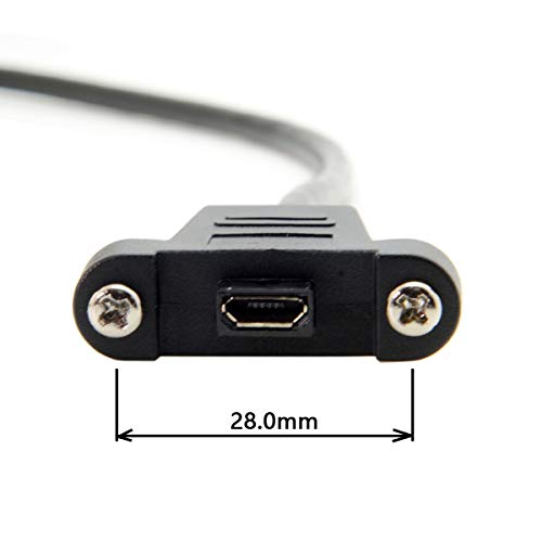 JSER 5M Micro USB2.0 5pin muški do ženskog produženog panela tipa kabela sa vijcima