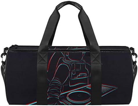 MaMacool Astronaut Dj ilustracija torba za nošenje preko ramena platnena putna torba za teretanu Sport Dance Travel Weekender