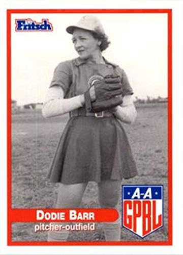 2000 AAGPBL serija 3 Baseball 349 Dodie barr South Bend Blue Sox RC Rookie Službena sveučana Djevojke Profesionalne bejzbol lige