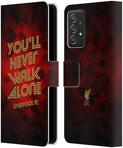 Dizajn kućišta za glavu zvanično licencirani Liverpool Football Club Red Pixel YNWA Retro liver Bird YNWA kožna Navlaka za novčanik za knjige kompatibilna sa Galaxy A52 / A52s / 5G