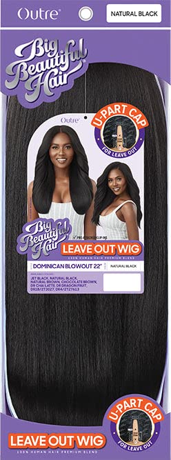 Outre Human Hair Premium Blend Big Beautiful Hair Leave Out Wig Dominikanska Blowout 22