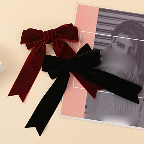 Klip za kosu Velvet Bow Ripbon Hairpin Lazy Wind nazad glava Pribor za kosu Ženska metalna frizura