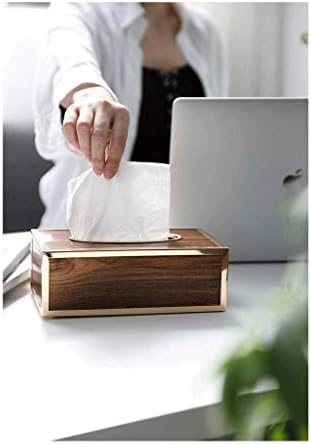 Kutija za tkivo drveni bambusov pravokutni tkivni poklopac - ECO Friendly Povucite držač / dispenzer - Dekorativni organizator za kupaonicu