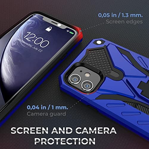 Kito Defender dizajniran za iPhone 11 [Eco-Friendly] Shockproof slučaj sa postoljem, vojne klase, proizvedeno u SAD-plava