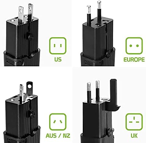 Dvostruki univerzalni USB adapter radi za JBL Tune 760NC za svjetsku moć i putovanja između nas / EU / CN / AUS / NZ / UK