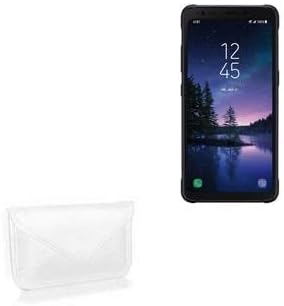 Boxwave Case kompatibilan sa Samsung Galaxy S8 aktivnom - Elite kožnom messenger torbicom, sintetičkim kožnim poklopcem za kofer za kovertu za Samsung Galaxy S8 Active - bjelokosti bijeli
