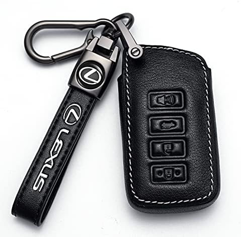Jiasun auto navlaka za lexus, originalna kožna zaštitnica ključna futrola za lexus es gs je LX RC RC NX RC-F Smart HOLDER 4 tipke tipke za ključeve auto-crno-crne boje