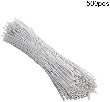 Bettomshin 500pcs Metalik Twies Tyies 7,87 x 0,07 PVC kablske kabele ventilanje malih predmeti bijeli