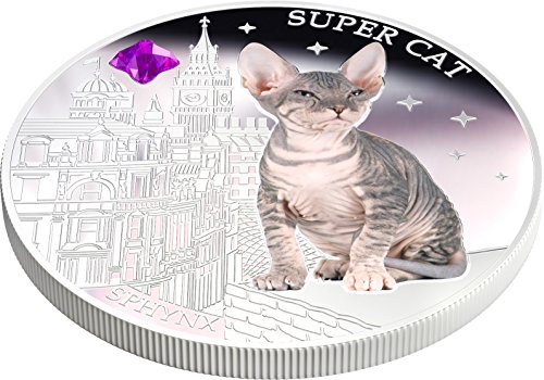 2013 Fidži - Dogs & Cats - Release 1 - Super Cat - Sphynx - 1oz - Srebrni novčić - 2 $ NecrUpculirano