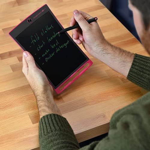 Boogie Board Jot Deluxe komplet sa tabletom za pisanje za višekratnu upotrebu, zaštitnom pakovanju rukava i stylus, ružičasta