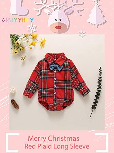 Dojenčad Flannel Buffalo Plaid Majica dugih rukava s dugim rukavima Down Cardigan Boy Girl Outfit Bodysuit