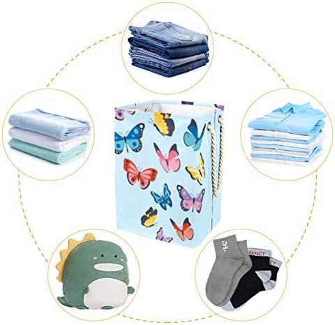 Unicey Raznobojna leptir velika kanta za odlaganje kupatila, spavaće sobe, Kuće, igračaka i organizacije odjeće