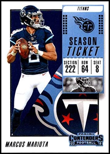 2018 Panini Terdenders Sezonske karte 4 Marcus Mariota Tennessee Titans NFL fudbalska trgovačka kartica